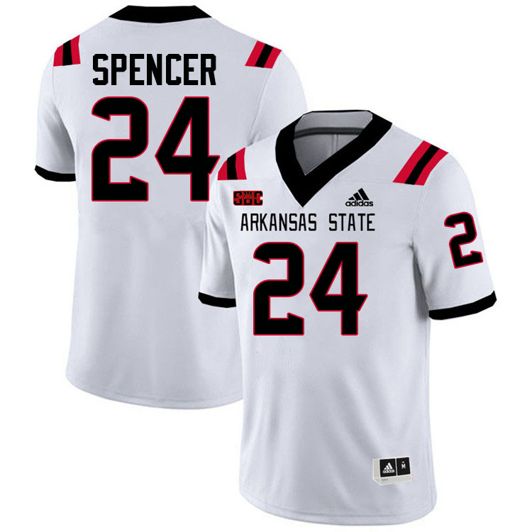 Devin Spencer Arkansas State Jersey,Arkansas State Red Wolves Football Uniforms,Jersey-White